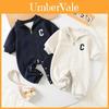 Baby Boys Girls Korean Style Romper With Zipper For Winter Wear