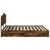Storage Bed Smoked Oak 180 X 200 Cm Engineered Wood