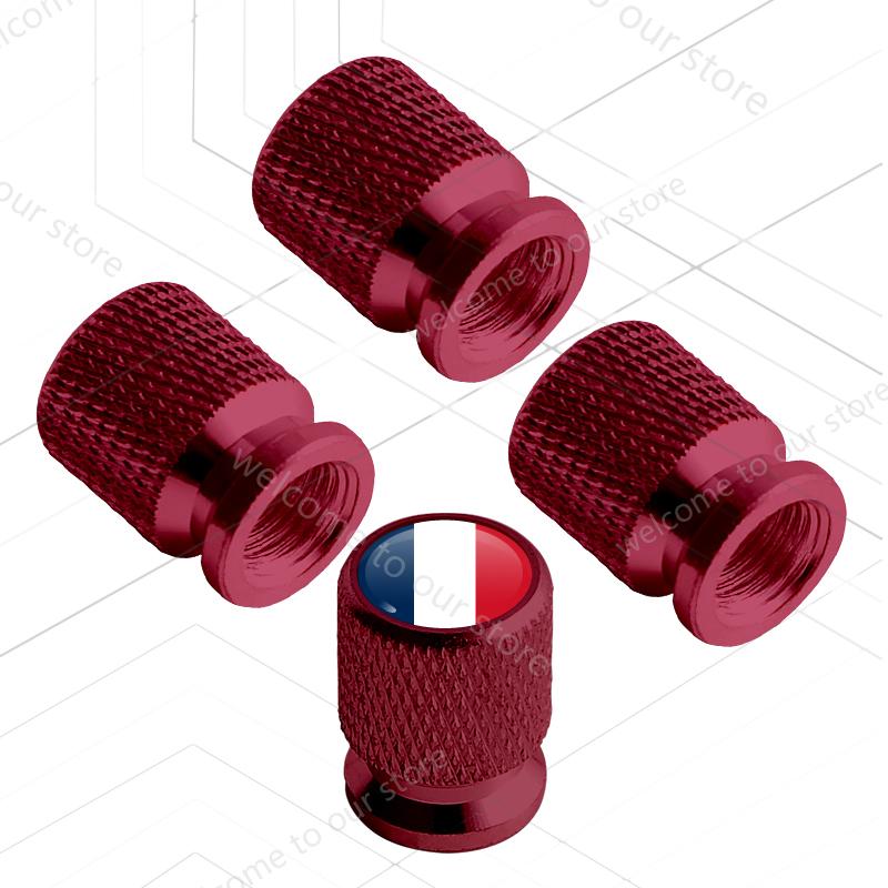 4 Stuks/Set Voor Frankrijk Italië Duitsland Spanje Nationale Tricolore Vlag LOGO Badge Motorfiets Auto Wiel Band Ventieldoppen Bandstamhoezen