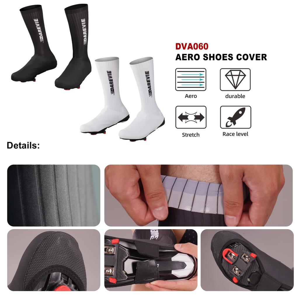 DAREVIE Cycling Overshoes AERO High Speed Quick Dry Cycling Shoes Covers Anti Slip Light Soft Moisture Wicking Shoe Protector