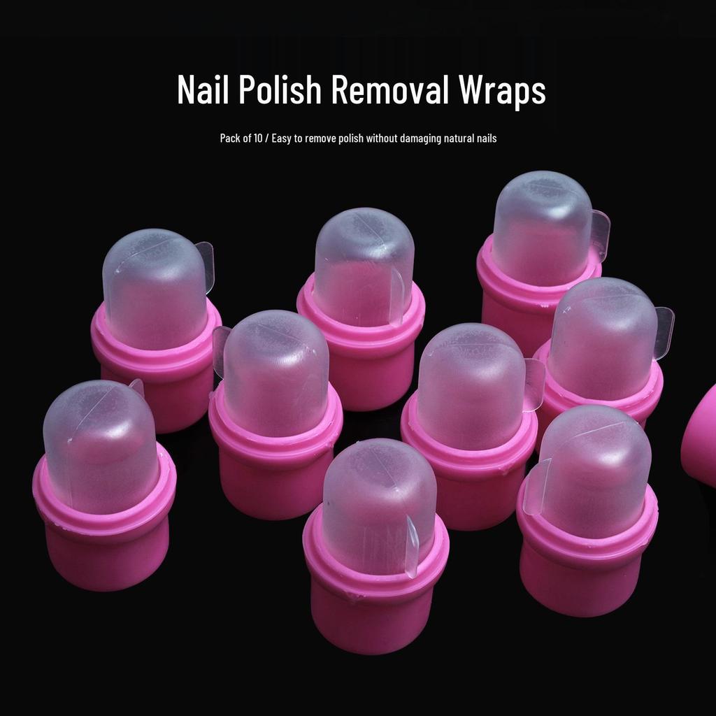 Silicone Nail Art Remover Set with Finger Cots for Gel and Crystal Nails – 10 Pieces