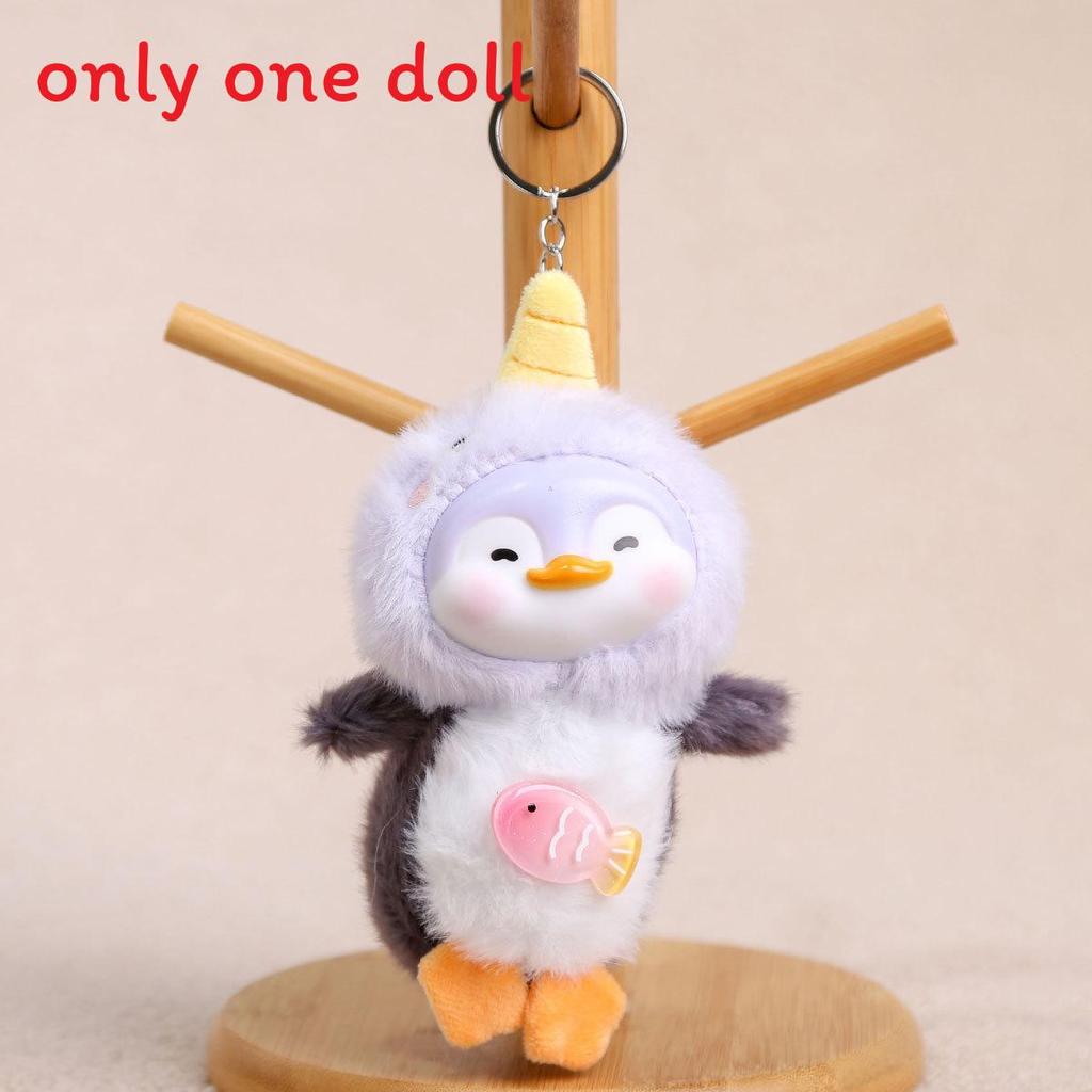 Penguin Plush Keychain With Soft Short Plush Fabric For Girls Bags And Accessories