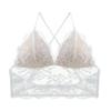 Big Halter Neck Underwear Women's French Lace Triangle Cup Beauty Back Bra White Vest Suspender Outside Bra