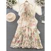 Open Back Chiffon Elegance Large Swing Seaside Holiday Beach Dress