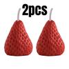 4pcs Strawberry Shaped Soy Wax Candles for Meditation Mood Boosting Weddings Birthday Gifts with Fruit Aroma Smokeless Candles