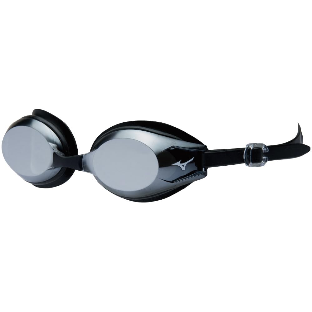 Mizuno N3JEC611 Unisex Cushioned Swimming Goggles in Perfect for Competitive Swimming Smoke/Silver Mirror,