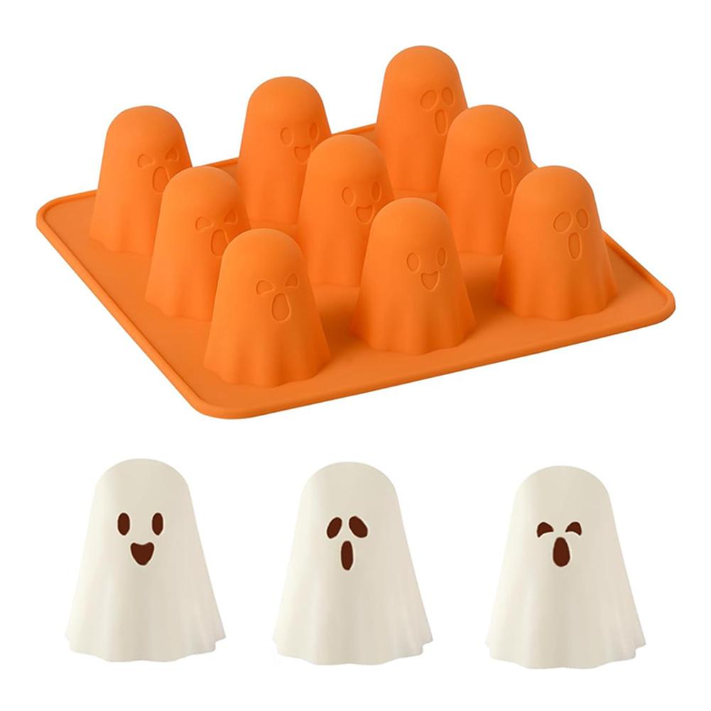 Ghost Chocolate Candy Molds Reusable Halloween Silicone Moulds Wear Resist Holiday Kitchen Tools for Jelly Chocolate Candy Gummy