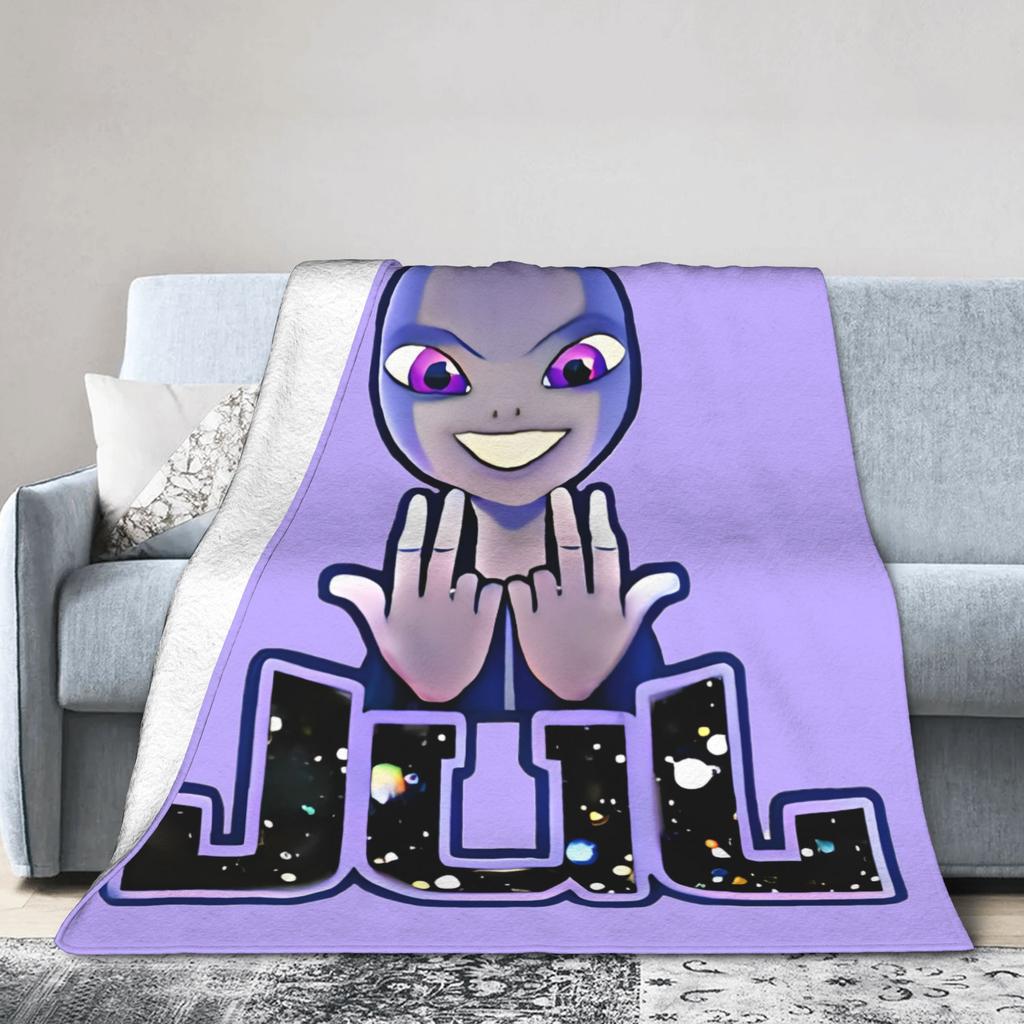 Jul Gold and Platinum Rapper Blanket Coral Fleece Plush Summer Ultra-Soft Throw Blankets for Bedding Couch Bedspread