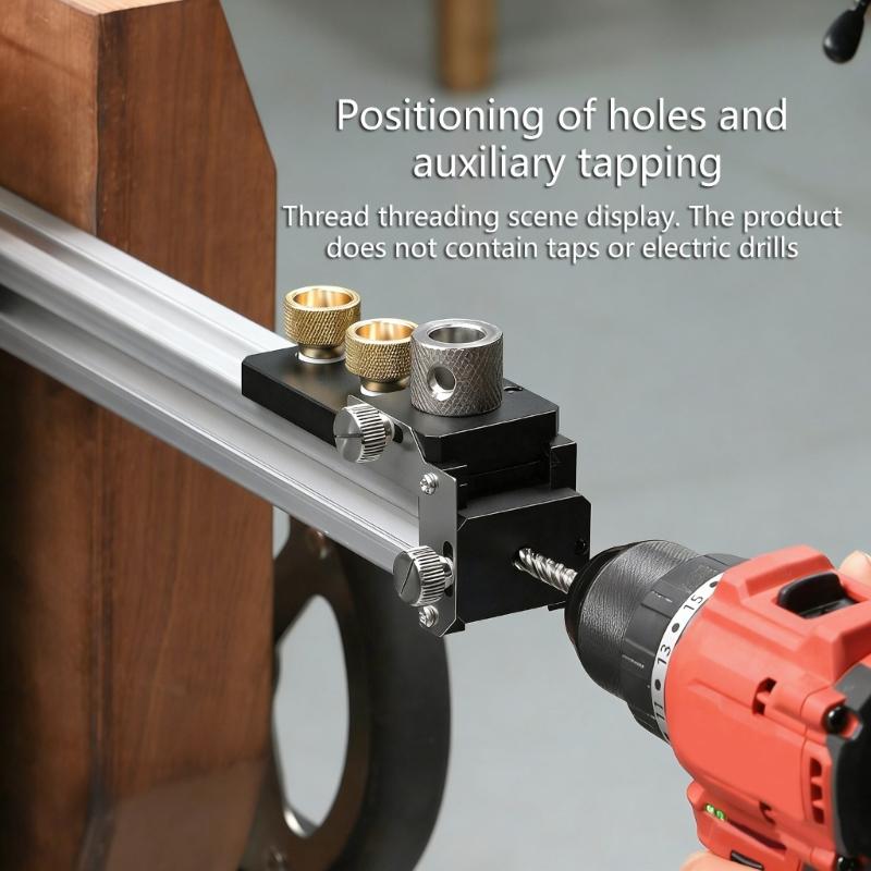 Aluminum Extrusion Positioning Drill Guide For Construction Furniture Assembly And Mechanical Projects