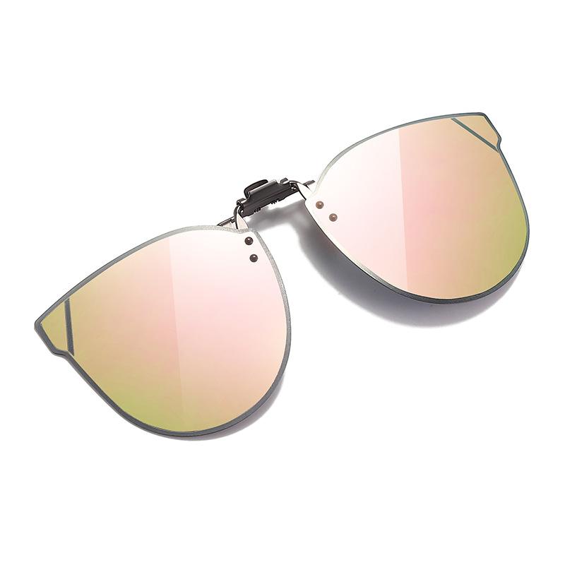Sunglasses Polarized Clips Women'S Myopia Sunglasses Metal Clips Turnable Round Glasses 1023