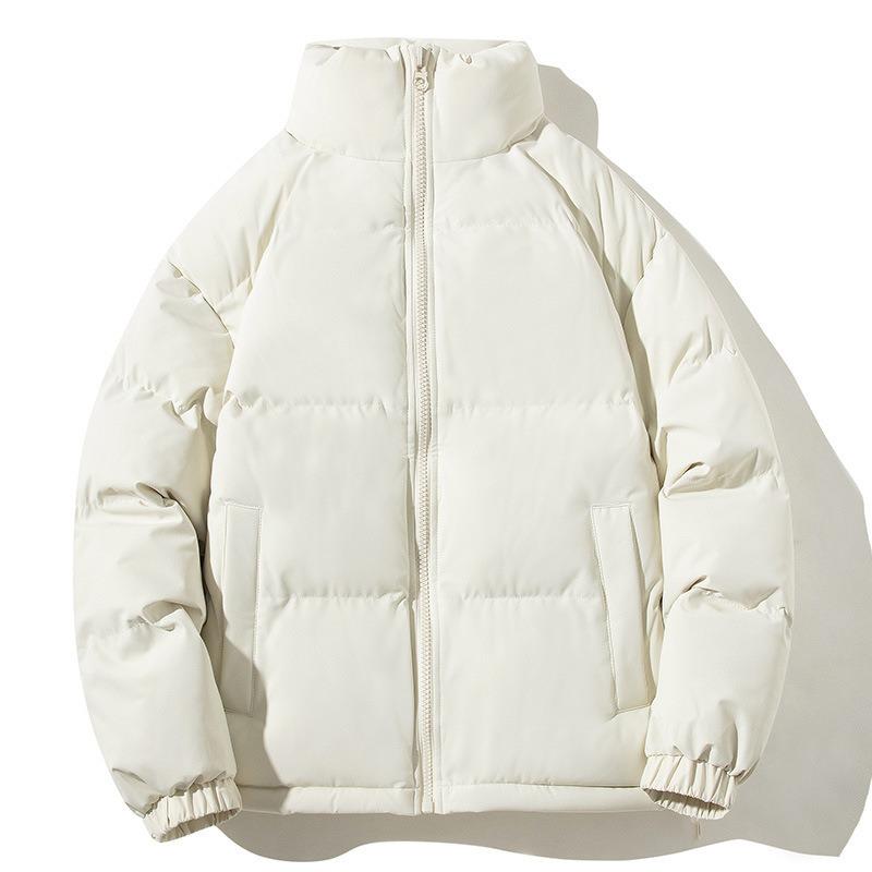 Thickened Cotton-padded Clothes for Men and Women and Teenagers Casual Simple Loose Stand-up Collar High Street Cotton-padded Clothes Jacket Trend