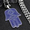 Fatima Hand Symbol Pendant Stainless Steel Silver Color Jewelry Women Men Fashion Amulet Necklace Bracelet Accessories