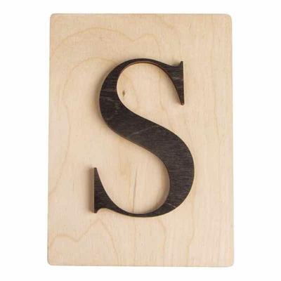 Wooden Letter 14.8 X 10.5 Cm - S