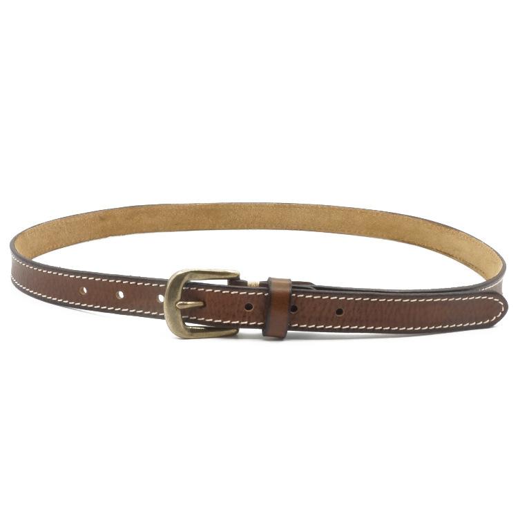 

2,5 см Литературный ремень из вышивальной нити Кожаный Американский Ретро Первый Слой Чистая Воловья Кожа Медная Пряжка Женский Джинсовый Тонкий Ремень 115cm