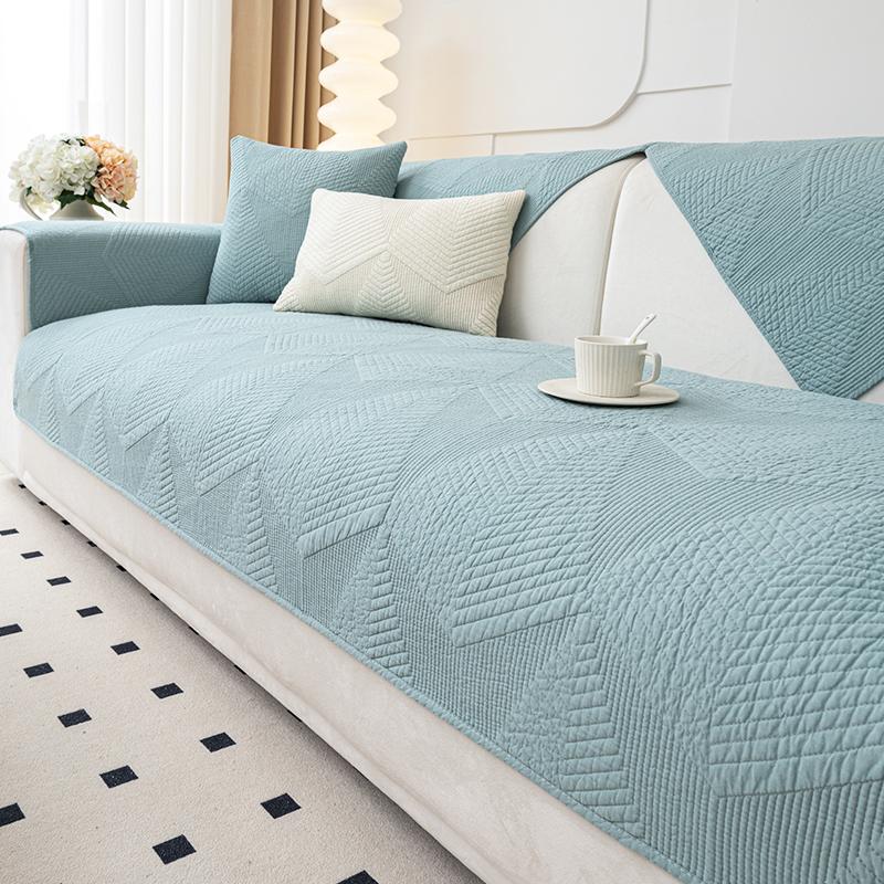 Washed Cotton Fabric Sofa Cushion Four Seasons Universal Non-Slip Seat Cushions Simple Modern Light Luxury Sofa Cover Cover Cloth