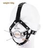 VaHppy Masken Knebel Harness Nasenhaken SM BDSM Bondage Cat Whisker Style Paar Sexspiele Spielzeug Cosplay Edelstahl + PU Erzwungenes Sabbern und Oralsex