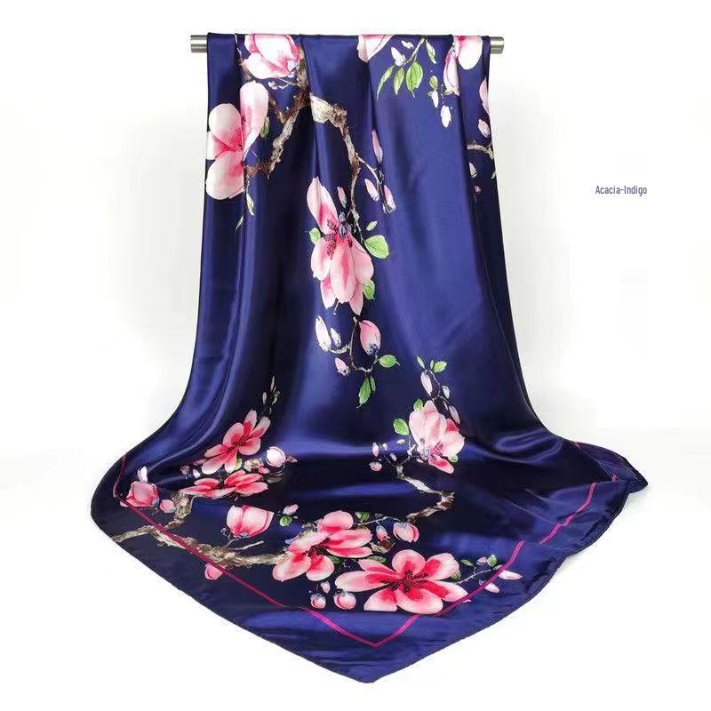 New Women's Silk Scarf – Thousand Miles of Rivers and Mountains Painting, Chinese Style Shawl, Perfect Gift for Mother's Day.