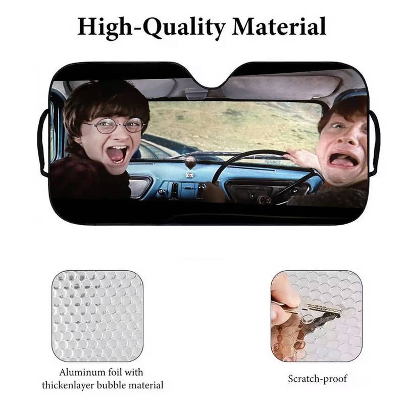 Funny Meme Fold-up Car SunShade Parasol Car Windshield Sun Shade UV Protection and Interior Cooler