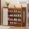 Bamboo Shoe Rack: Multi-Layer Dustproof Cabinet for Compact Home Storage