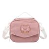 Corduroy Messenger Bag Female College Style Girl Sweet Small Square Baosen Series Retro Versatile Shoulder Messenger Bag