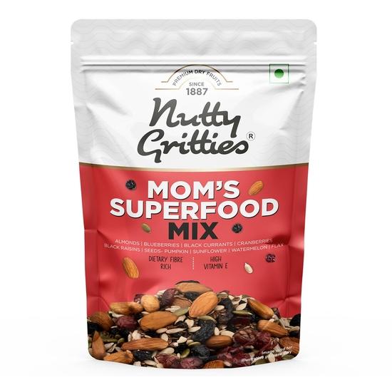 Nutty Gritties Смесь орехов и сухофруктов - Жареный миндаль, тыквенные, подсолнечные, арбузные, льняные семена, изюм, черная смородина, клюква, голубика, 200 г 200GM
