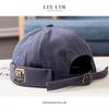 British retro melon hat men's four seasons hip-hop beret, street hipster brimless landlord hat women's trendy brand