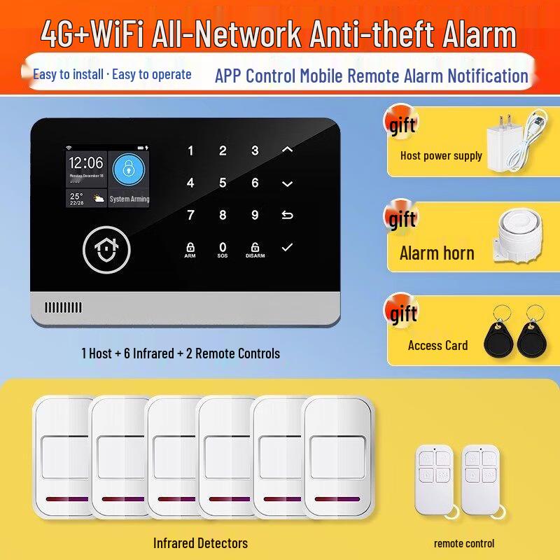 Deer Color Wireless Home Security System with Motion Sensors