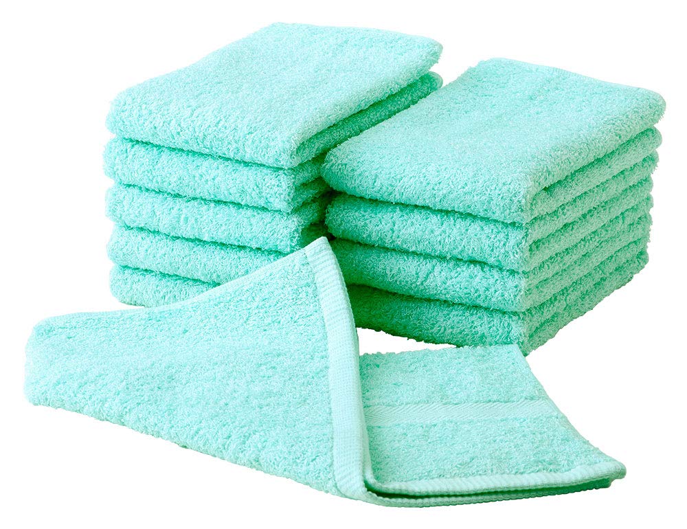 

Hotel Hand 10-Piece Set of Japanese-Made Senshu Hand Towels (Approx. 32 x 33 cm), Mint