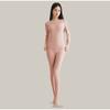 Autumn Winter Solid Color Thermal Underwear Women's Thin Sleepwear 2 Piece Sets
