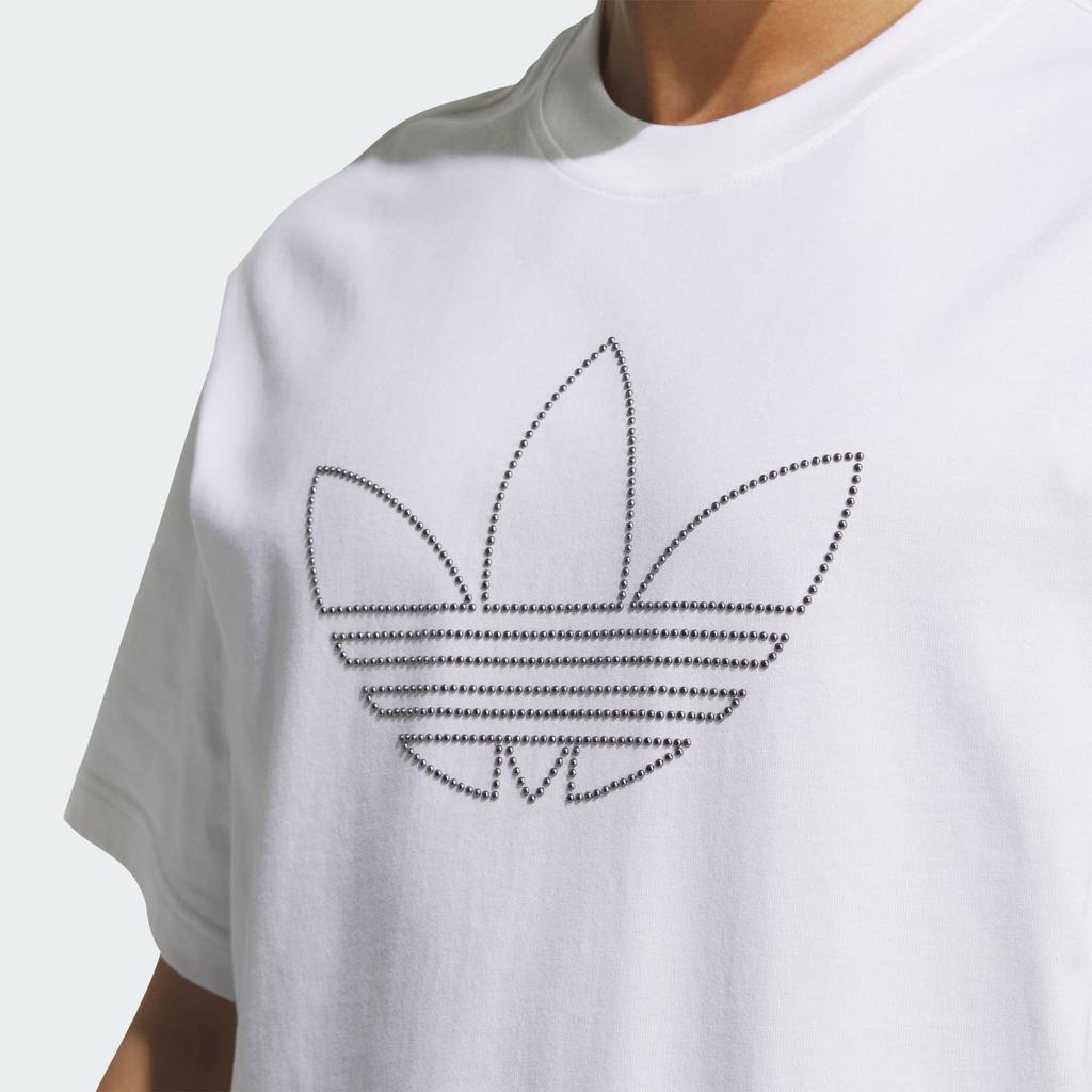 adidas Originals Ss25 Grfx Q1 Logotipo de Marca Cuello Redondo Manga Corta Deportiva Camiseta Tops Unisex KE4011
