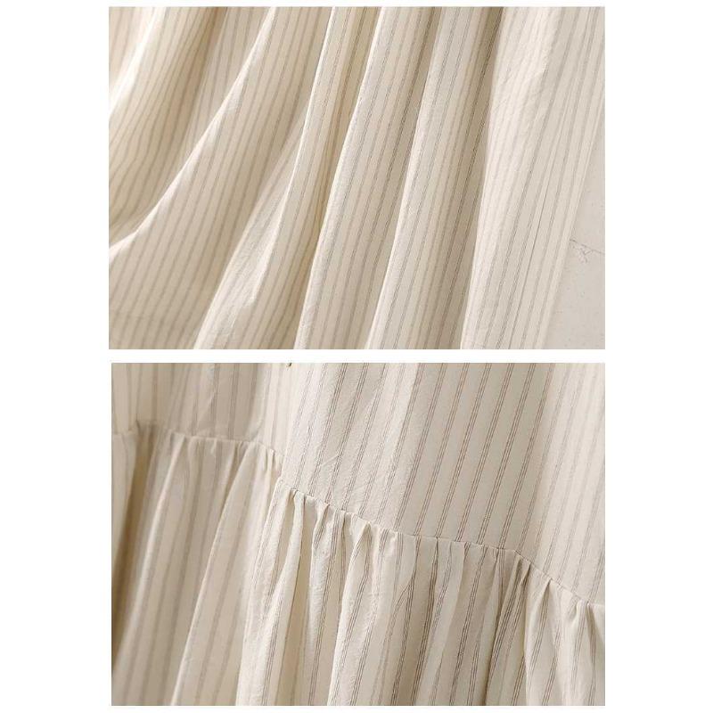 Spring and summer striped loose vest dress