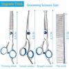 5 in 1 Upgraded Thicken Dog Grooming Scissors, Professional Dog Scissors for Grooming with Safety Round Tips, Lengnoyp Stainless Steel Thinning