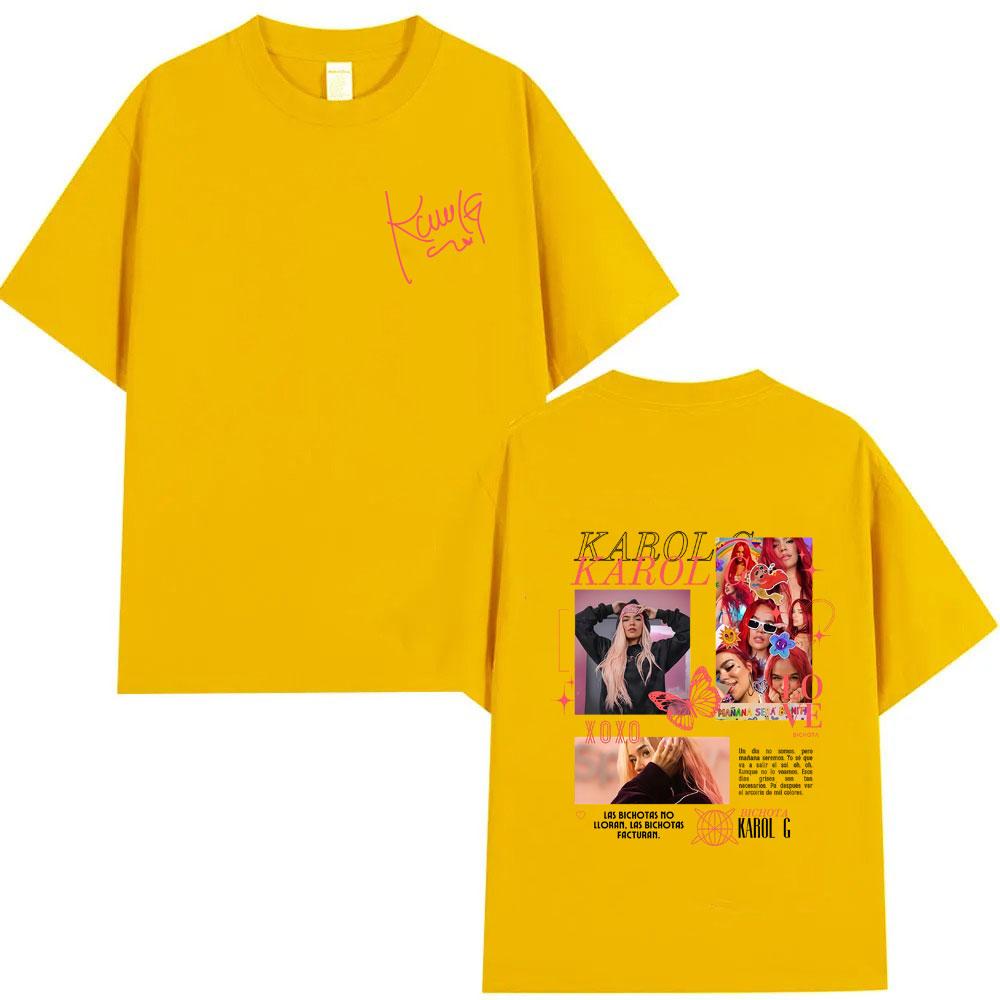 Singer Karol G Tropicoqueta Album 2025 Tshirt Men Women Hip Hop Fashion Pop Music Streetwear Male Vintage Oversized T Shirts