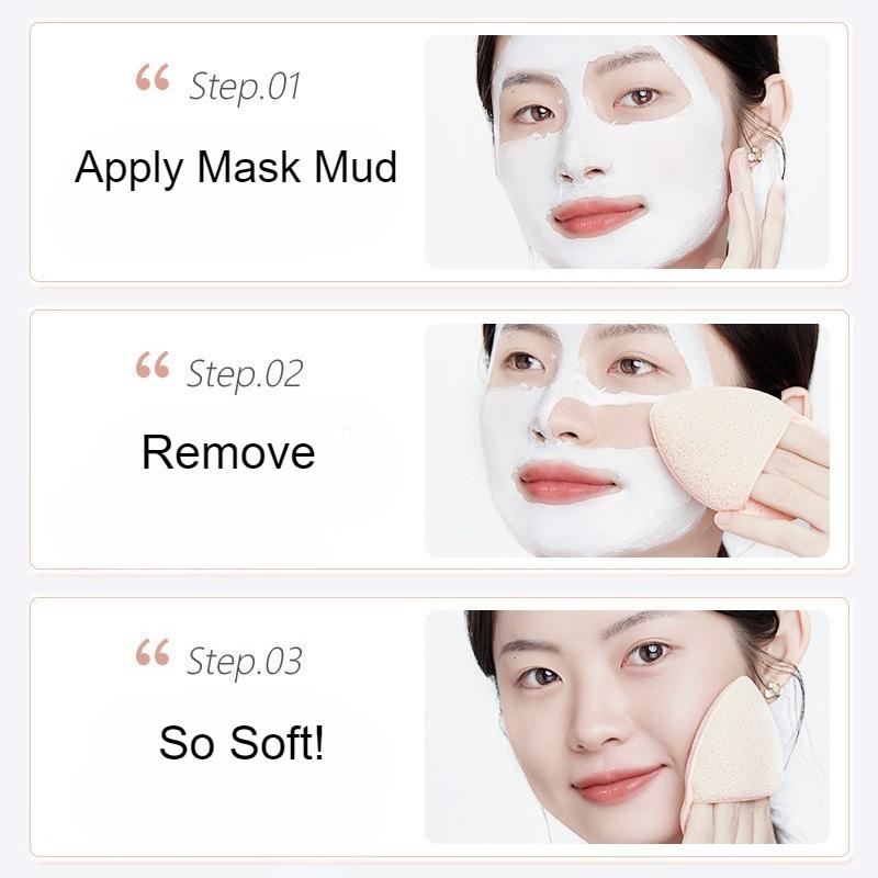 5Pcs Natural Exfoliating Face Wash Cleansing Puff Flutter Sponges Deep Remover To Headband Cosmetic Sponges Facial Clean Tool New