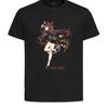 Schwarzes T-Shirt - Schwarzer Strick - Genshin Impact - Hu Tao Full - Unisex-Kleidung