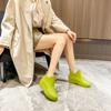Modne buty przeciwdeszczowe damskie wodoodporne i antypoślizgowe buty do wody krótka cholewka gruba podeszwa gumowe buty odporne na zużycie ciepłe buty