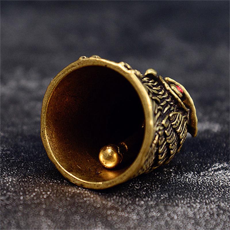 Vintage Baykuş Çan Anahtarlık Pirinç Çan Araba Anahtarlık Kolye Küçük Kolye Erkek ve Kadın Hediyesi Feng Shui Bronz Çan