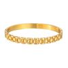 18K Gold Plated Watch Strap Open Bangle Bracelet, Stackable Stainless Steel Chunky Link Bracelets for Women, Luxury Jewelry Gift