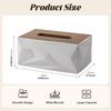 Large Capacity Tissue Box With Wooden Lid Elegant Minimalist Design Home Decor Modern Square Tissues Box For Living Room Bedroom