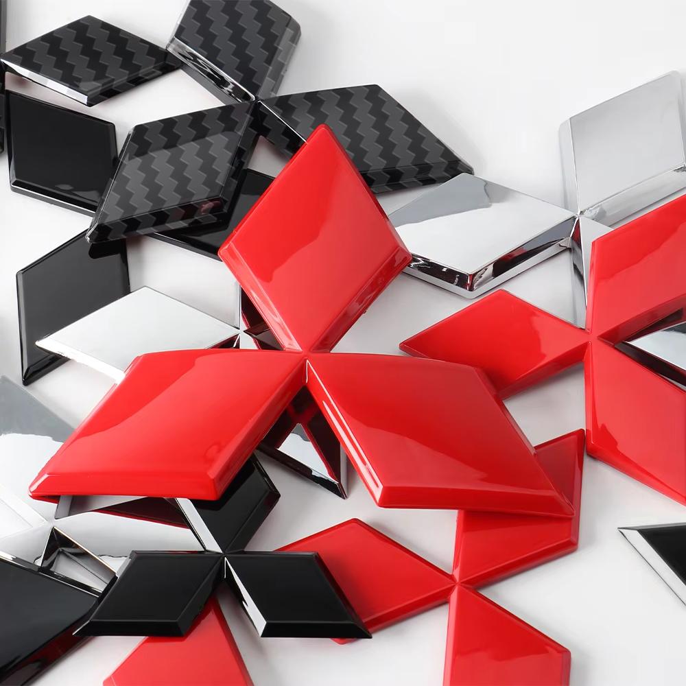 ABS Car Steering Wheel Center Emblem Sticker Auto Accessories For Mitsubishi ASX Lancer Pajero Outlander L200 EVO Lancer Pajero