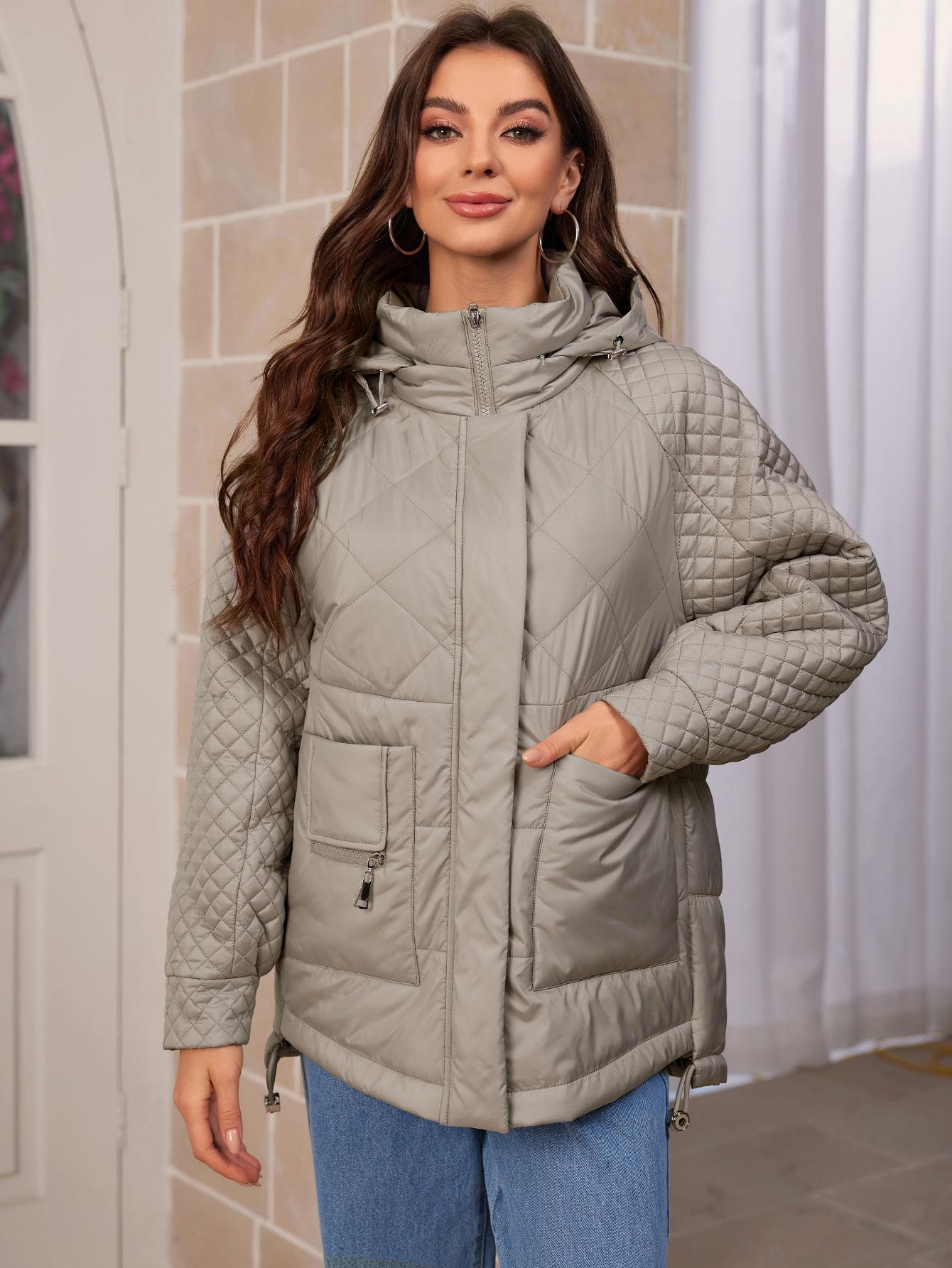 

Cinemore Brand New Fashion Spring Down Jacket Autumn Women Coats Mid Long Parkas Women Jackets Female Thin Cotton 80317 XL хаки