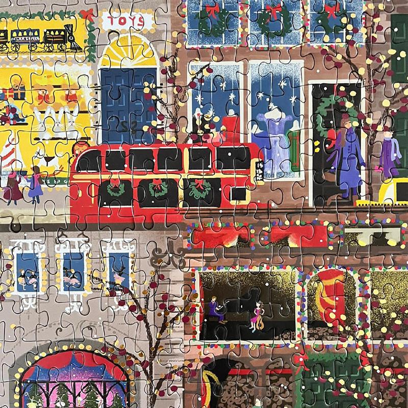 Winter Christmas Street Scene Pattern Puzzle Toy For Adults Diy Home Decor