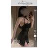 Domila Erotic Underwear Perspective Nightdress Sexy Lace Neck Cheongsam Hot Free Temptation Pajamas F396