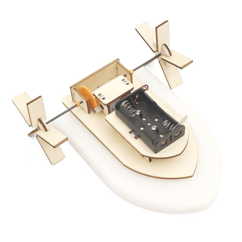 

Technology Childrens Handmade Ship Small Production Material Package Science Wood