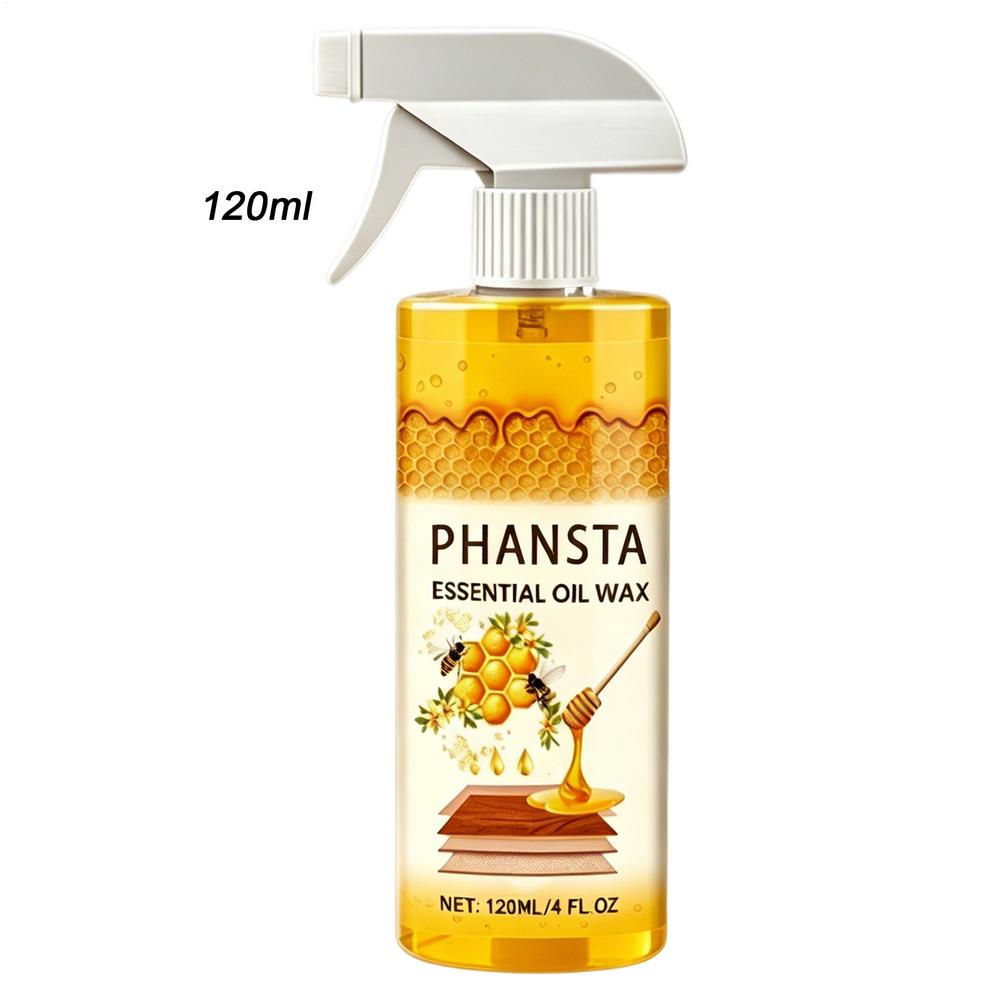 Beeswax Wood Spray 120ml Natural Multifunctional Portable Conditioner Wood Spray with Sponge for Floor Tables Chairs Indoor 120ml