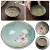 Lotues Pu'er Tea Cup Vintage Floral KungFu Teacup Present For Tea Lovers