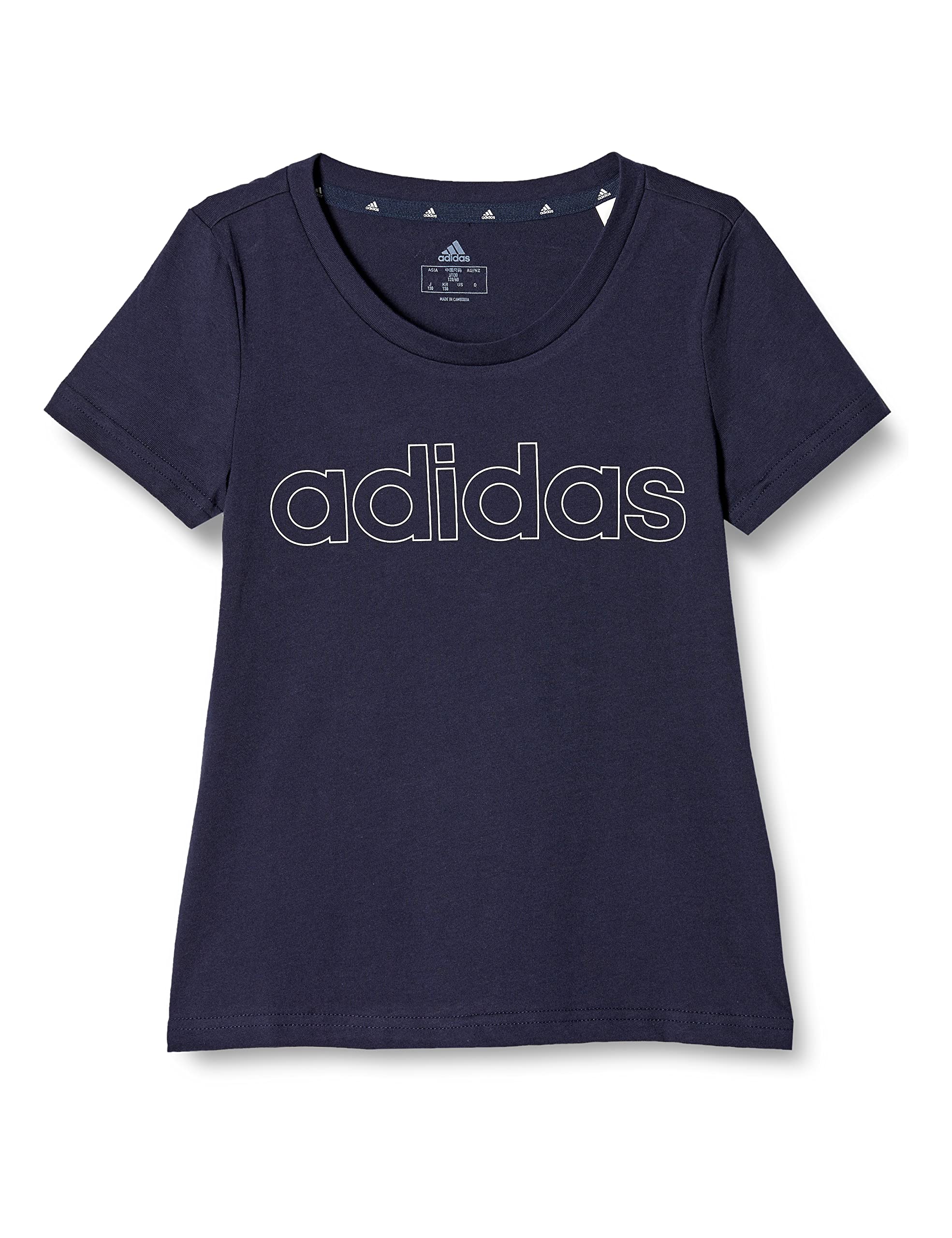

Adidas Short Sleeve Kids Essentials Logo Legend Size 130 T-Shirt, T-Shirt, Ink/White (GS0186),