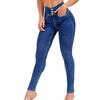 Women's High Waist Washed Women's Jeans Fashionable Versatile Straight Leg Pants