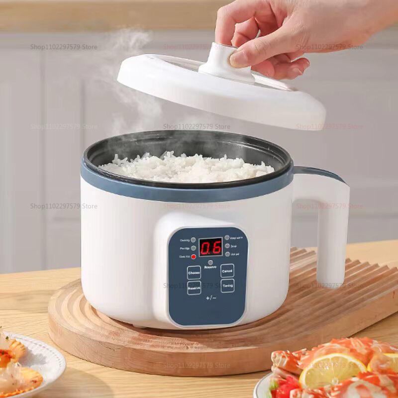 Electric Hot Pot Cooker for 1-2 People Non-stick Multifunction Rice Steamer Soup Maker Stew Egg Cooker Home Kitchen Appliance