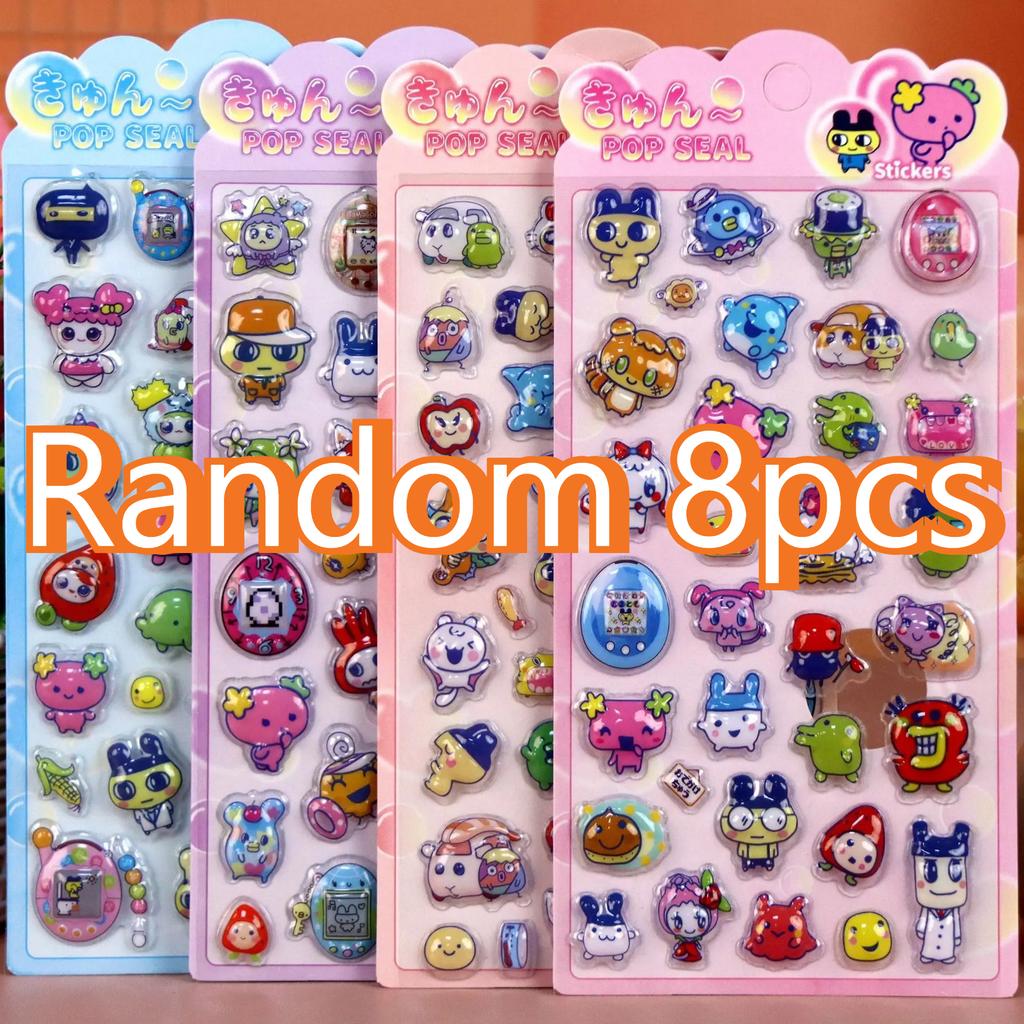 4Pcs Hot Cartoon Anime Decor Stickers - 3D Relief Hollow Waterproof Decals For Kids Laptop & Anime Fans Gift Presents